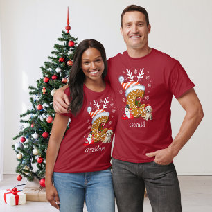 Matching Family Christmas Gingerbread Letter G  T-Shirt