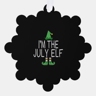 Matching Family Christmas In July Funny Ornament Card