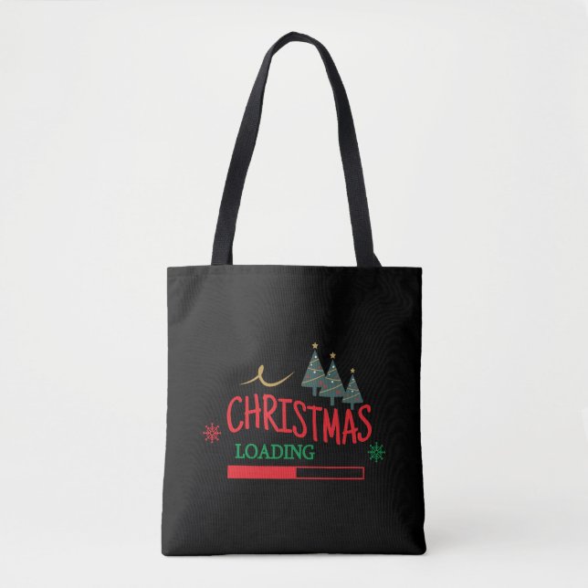 Matching Family Christmas Loading Tote Bag (Front)