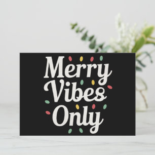 Matching Family Christmas Merry Vibes Only Lights  Holiday Card