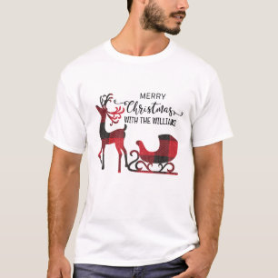 Matching Family Christmas Personalized Modern T-Shirt