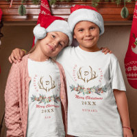 Matching family Christmas rustic monogrammed