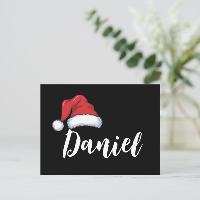 Matching Family Christmas Xmas Personalized Name  Holiday Postcard (Standing Front)