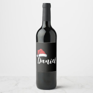 Matching Family Christmas Xmas Personalized Name Wine Label