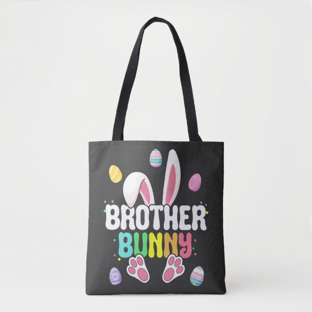 Matching Family Easter Brother Bunny Tote Bag (Front)