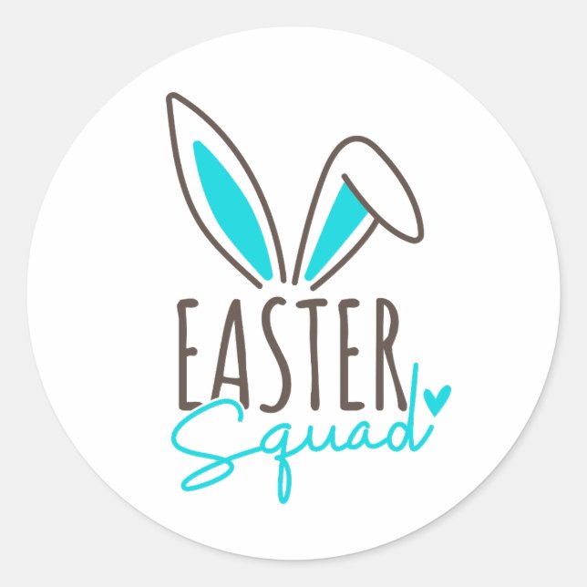 Matching Family Easter Squad Classic Round Sticker (Front)