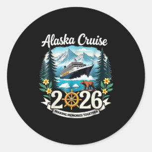Matching Family Friends And Group Alaska Cruise 20 Classic Round Sticker