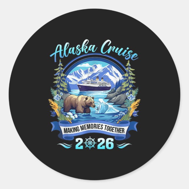 Matching Family Friends And Group Alaskan Alaska C Classic Round Sticker (Front)