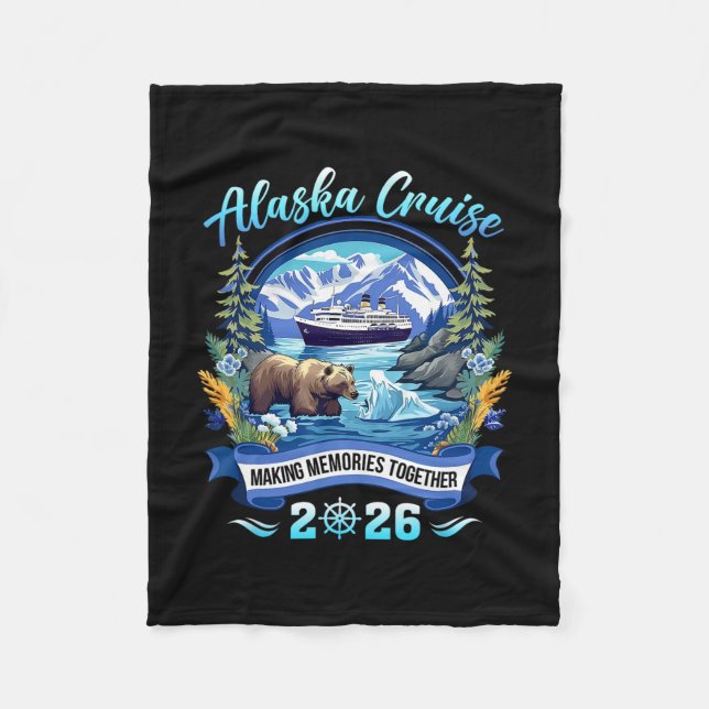 Matching Family Friends And Group Alaskan Alaska C Fleece Blanket (Front)