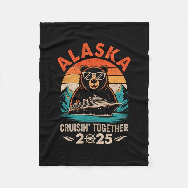 Matching Family Friends And Group Crusin' Alaska C Fleece Blanket (Front)