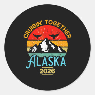 Matching Family Friends Group Alaskan Classic Round Sticker