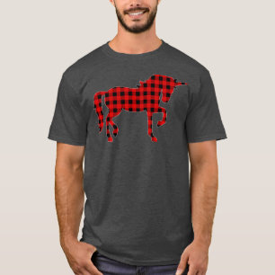 Matching Family Funny Buffalo Plaid Unicorn Christ T-Shirt