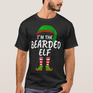Matching Family Funny I'm The Bearded Elf Christma T-Shirt