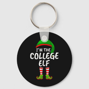 Matching Family Funny I'm The College Elf Christma Keychain