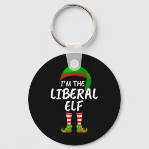 Matching Family Funny I'm The Liberal Elf Christma Keychain