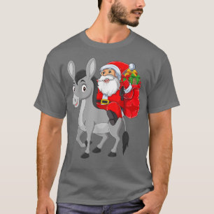Matching Family Funny Santa Riding Mule Christmas  T-Shirt