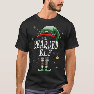Matching Family Funny The Bearded Elf Christmas T-Shirt