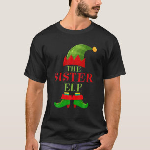 Matching Family Funny The Sister ELF Christmas PJ T-Shirt
