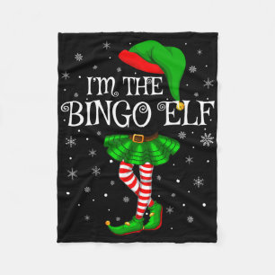 Matching Family Group I'm The Bingo Elf Christmas Fleece Blanket
