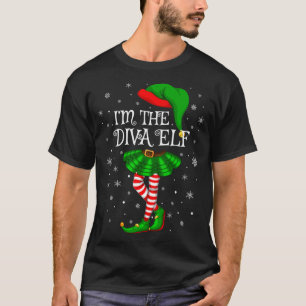 Matching Family Group I'm The Diva Elf Christmas T-Shirt