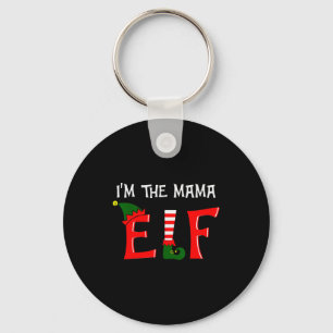 Matching Family Group I'm The Mama Elf Christmas 2 Keychain