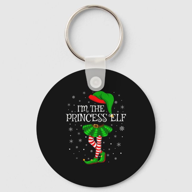 Matching Family Group I'm The Princess Elf Christm Keychain (Front)