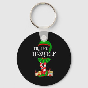 Matching Family Group I'm The Tipsy Elf Christmas  Keychain