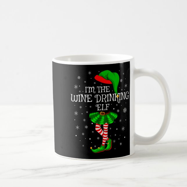 Matching Family Group I'm The Wine Drinking Elf Ch Coffee Mug (Right)