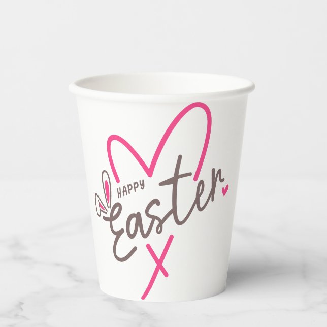 Matching Family Happy Easter Paper Cups (Front)