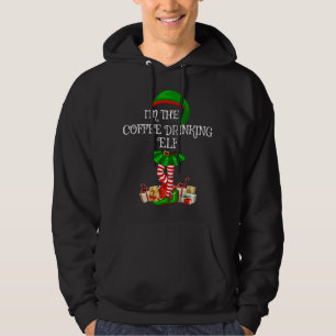 Matching Family I'm The Coffee Drinking Elf Christ Hoodie