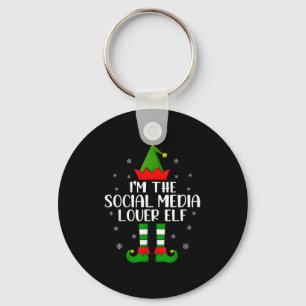 Matching Family I'm The Social Media Lover Elf Chr Keychain
