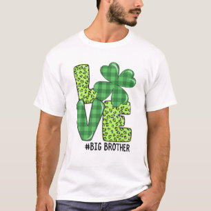 Matching Family Love Big Brother Shamrock Funny Pa T-Shirt