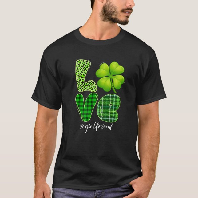 Matching Family Love Girlfriend Shamrock Funny Pat T-Shirt (Front)