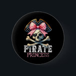 Matching Family Pirate Birthday Party School Kids  2 Inch Round Button<br><div class="desc">Matching Family Pirate Birthday Party School Kids Funny Pirate Princess Coquette Bow Halloween Costume Girls</div>