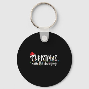 Matching Family String Lights Santa Hat Christmas Keychain