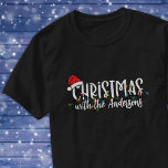 Matching Family String Lights Santa Hat Christmas T-Shirt<br><div class="desc">This Holiday Season,  encourage your family to wear matching shirts with our collection of cute designs that can be personalized with a name. Pick your favourite colour and shirt style before you add them to your cart. 🎄</div>