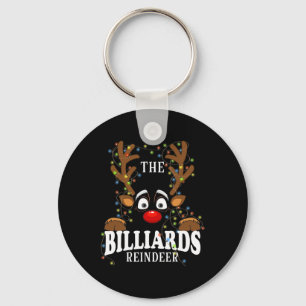 Matching Family The Billiards Reindeer Christmas  Keychain
