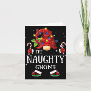 Matching Family The Naughty Gnome Christmas Group Card