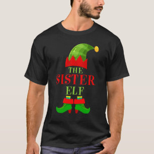 Matching Family The Sister Elf Christmas Pj Group T-Shirt