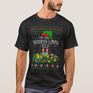 Matching Family Ugly I'm The Burrito  Elf Christma T-Shirt
