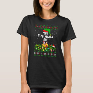 Matching Family Ugly The Fur Mama Elf Christmas T-Shirt
