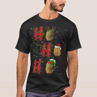 Matching Family Xmas Santa Ho Ho Ho Pineapple Chri T-Shirt