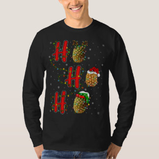 Matching Family Xmas Santa Ho Ho Ho Pineapple Chri T-Shirt