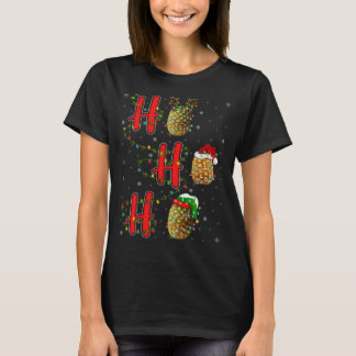 Matching Family Xmas Santa Ho Ho Ho Pineapple Chri T-Shirt