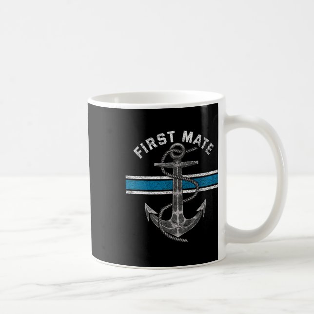 Matching First Mate Sailing Sets Boating Captain  Coffee Mug (Right)