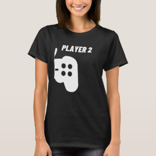 Matching Gamer Couple Pair Of Player 1 & 2 Contro T-Shirt