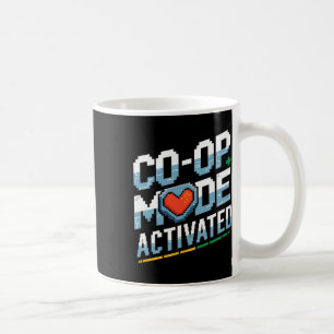 Matching Gamer Couple Retro Gaming Co-op Mode Acti Coffee Mug