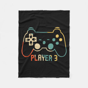 Matching Gamer for Dad Mom Kids Player 123 Fleece Blanket