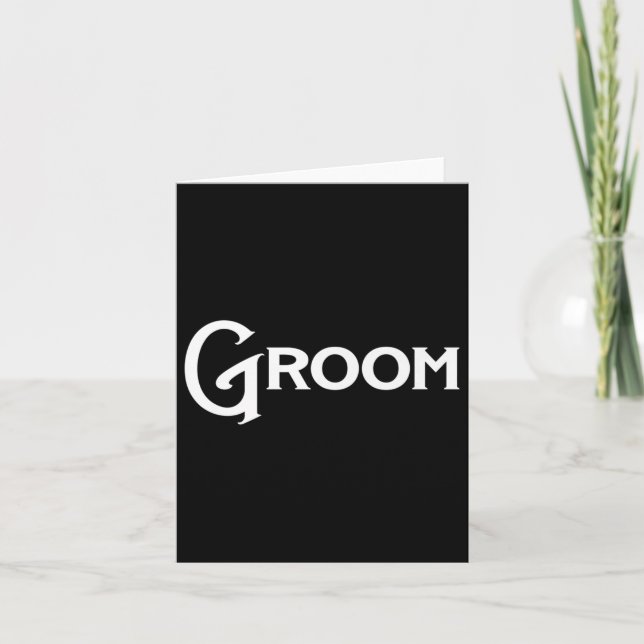 Matching Getting Ready Bride &amp; Groom Wedding G Card (Front)