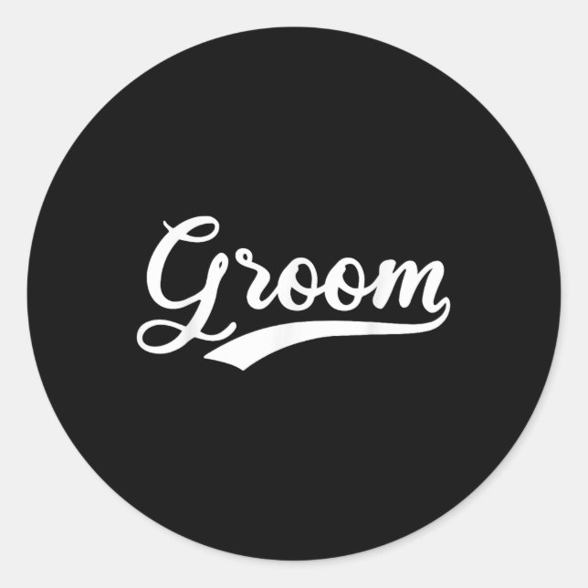 Matching Getting Ready Bride &amp; Groom Wedding G Classic Round Sticker (Front)